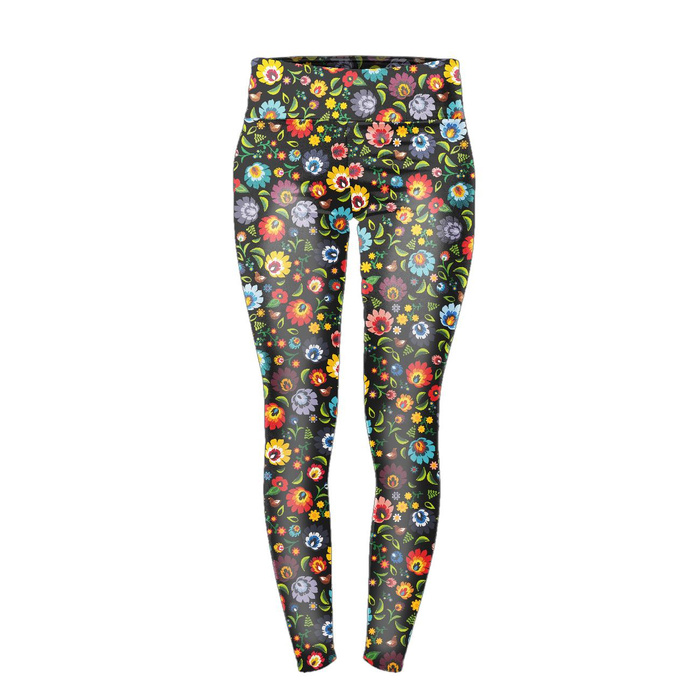 SPORTS LEGGINGS - LOWICZ FOLKLORE / black - S