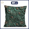 POLŠTÁŘ 45x45 - LEATHER PATTERN VZ.14 - Potahový velur - Sada šití