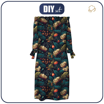 KLEID "CARMEN" - FLOWERS wz.22 - Krepp XXL