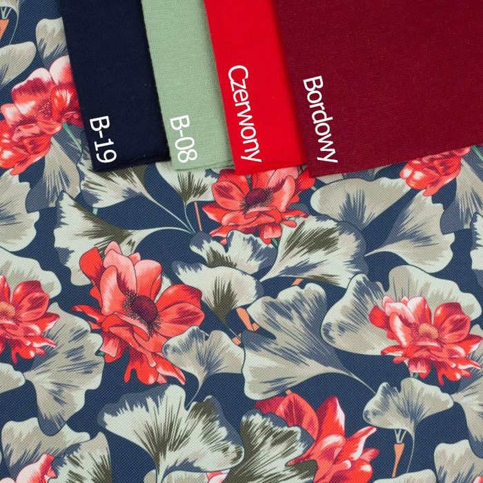 RED POPPIES (RED GARDEN) - Nylon fabric PUMI