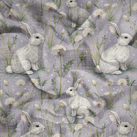 HAPPY BUNNY WZ. 5 - Baumwoll Musselin