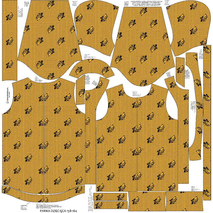 KINDERPARKA (ARIEL) - WOLF / NACHT RUF / senf - Softshell (110/116)