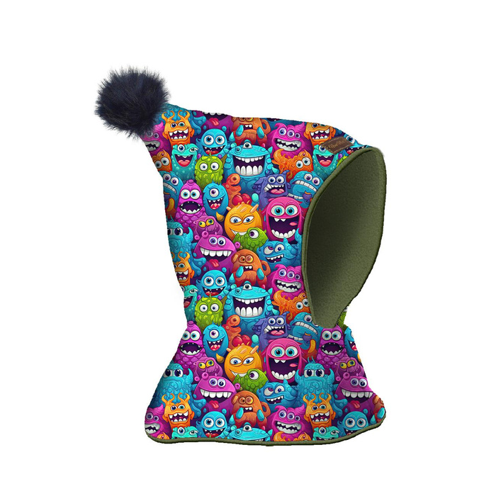 Kid’s hood cap sewing set  - CRAZY MONSTERS PAT. 3