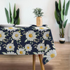 DAISIES PAT. 2 / dark blue- single jersey with elastane ITY