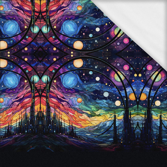 NEON GALAXY WZ.11 - panel (60cm x 50cm)- single jersey s elastanem ITY
