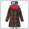 KIDS PARKA (ARIEL) - FOREST ANIMALS PAT. 2 / BLACK (COLORFUL AUTUMN) - softshell