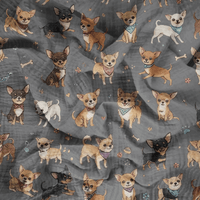 CHIHUAHUA DOGS - Baumwoll Musselin