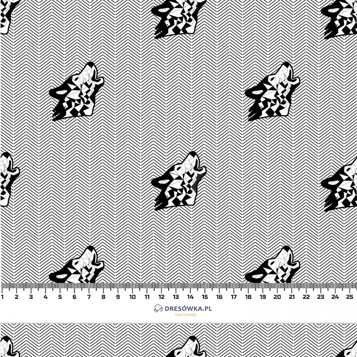 WOLF / NIGHT CALL / white - Waterproof woven fabric