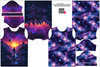 2-PACK - KID’S T-SHIRT - NEON GALAXY - sewing set (92/98)