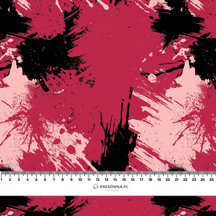 SPLASH PAT. 1 / viva magenta - Hydrophobic brushed knit