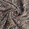 Krepa wiskozowa - ABSTRACT ANIMAL PRINT / brązowy