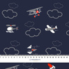 FLUGZEUGE (FLUGZEUGE) / navy - Single Jersey mit Elastan