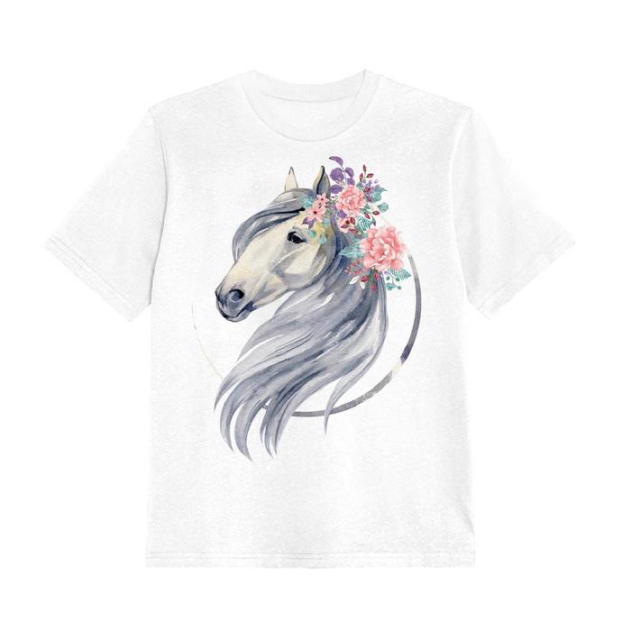 KID’S T-SHIRT - HORSE pat. 2 - Single Jersey (140/146)