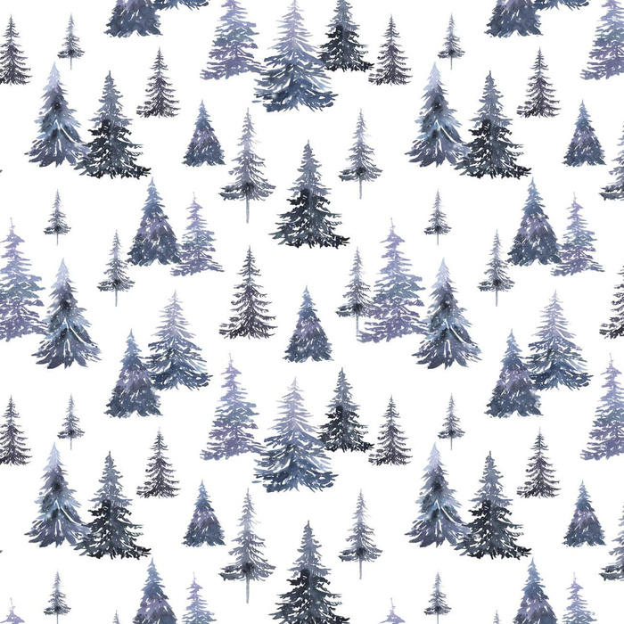 WALD M.2 (GEMALTER WALD) - Cotton woven fabric