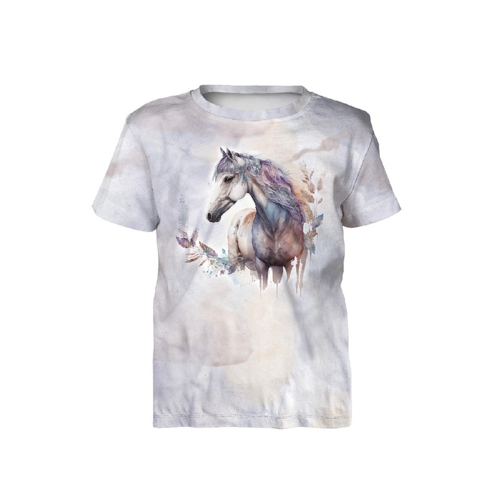 T-SHIRT DZIECIĘCY - WATERCOLOR HORSE - zestaw do uszycia (104/110)