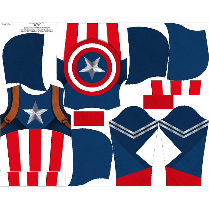 KID'S HOODIE (ALEX) - SUPERHERO PAT. 4 - sewing set (98/104)