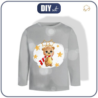 Longsleeve - ZIMOWY MIŚ LEO - single jersey (98/104)