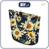 TOTE BAG - SUNFLOWERS PAT. 5 / dark blue - sewing set