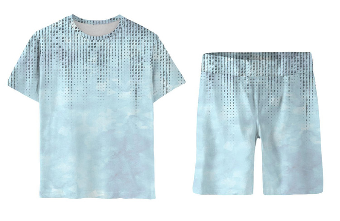 CHILDREN'S PAJAMAS "ADA" - DUALSYSTEM / CAMOUFLAGE pat. 2 - Bamboo Single Jersey with elastan (146/152)