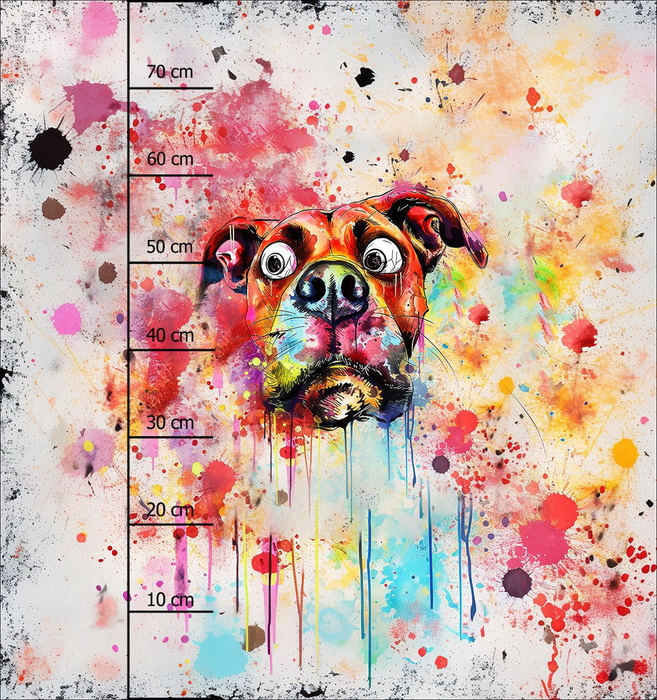 CRAZY DOG - panel (75cm x 80cm) dzianina pętelkowa