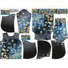 KID'S HOODIE (ALEX) - BUTTERFLIES / gold - sewing set (158/164)