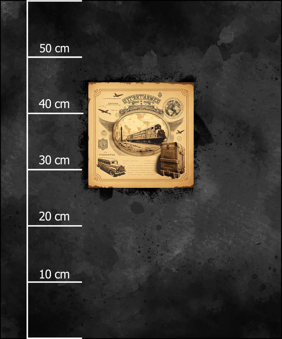 TRAVEL TIME VZ. 9 - Paneel (60cm x 50cm) SINGLE JERSEY ITY