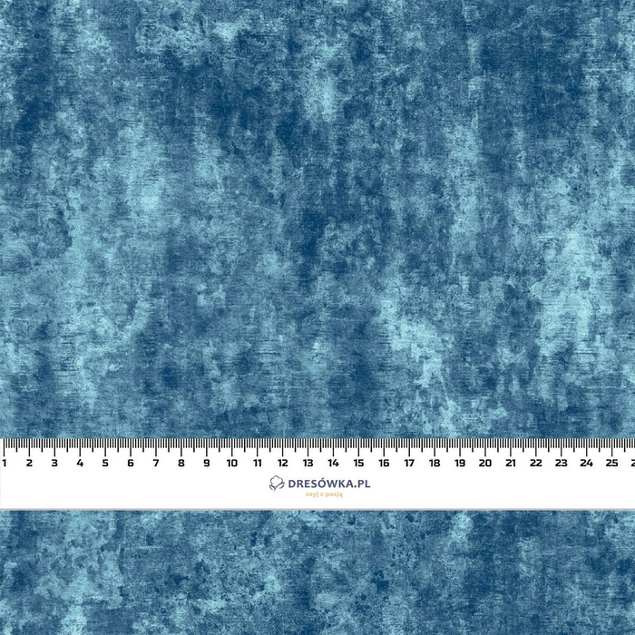 GRUNGE (atlantic blue) - tkanina bawełniana