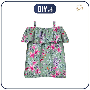 Carmenausschnitt Bluse (SARA) - SPRING MEADOW M. 3 - Nähset