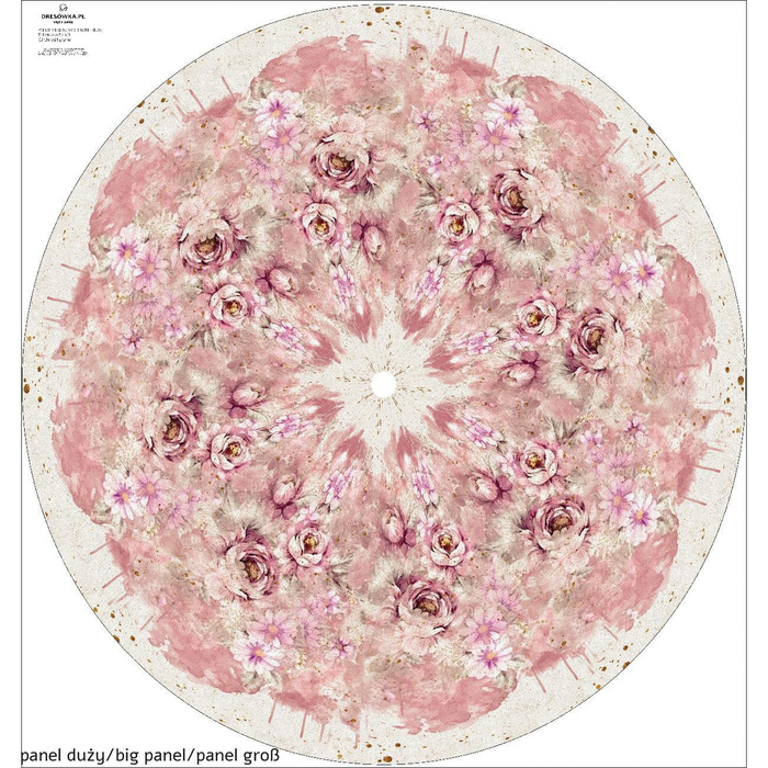 WATER COLORFLOWERS m. 6 - groß Tellerrock-Panel 