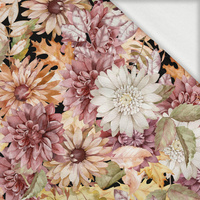 PODZIMNÍ KVĚTINY (ZLATÝ PODZIM) / černá - teplákovina s elastanem ITY