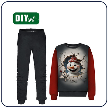 Jogginganzug für Kinder (MILAN) - HAPPY SNOWMAN - Nähset (86/92)