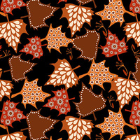 MAPLE LEAVES / black