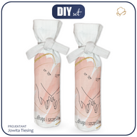 Weinflaschen-Überzug -  DŁUGO I SZCZĘŚLIWIE... - DIY set