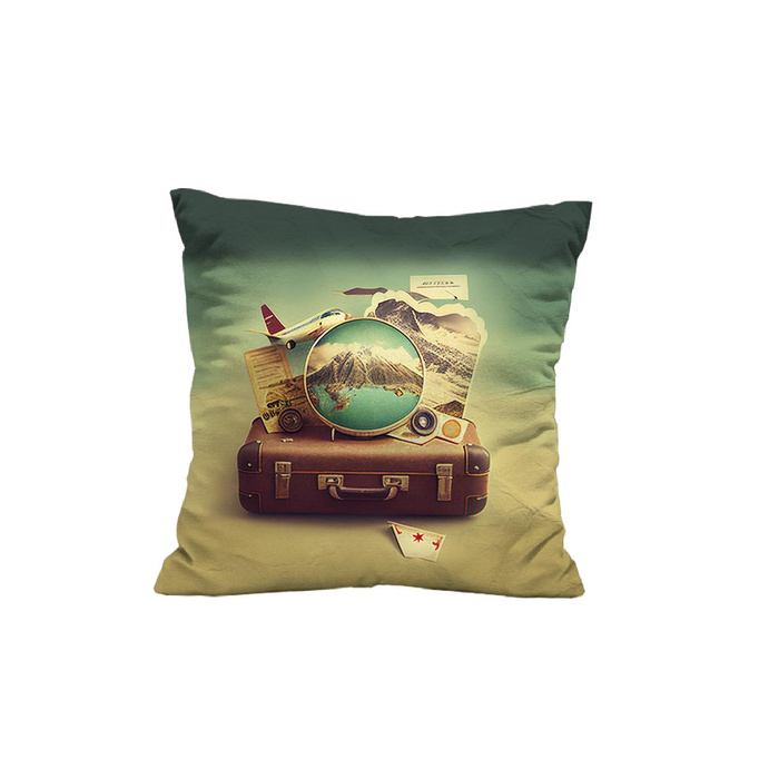 POLŠTÁŘ 45x45 - TRAVEL TIME VZ. 2 - přední + zadní strana