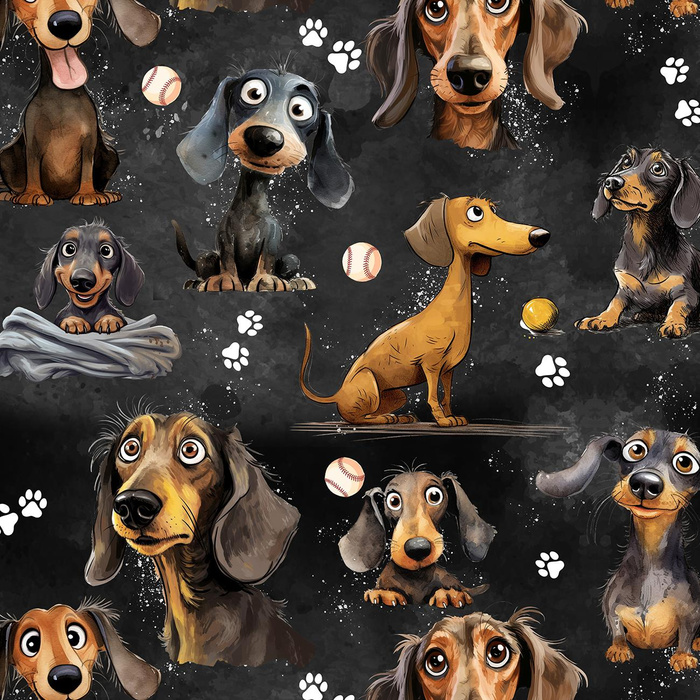 DOGS M. 4- Polster- Velours