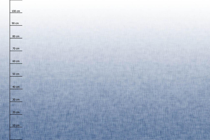 OMBRE / ACID WASH - blue (white) - SINGLE JERSEY PANEL 