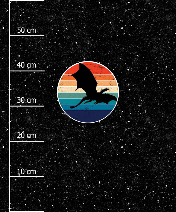 DRAGON M. 2 / schwarz - Paneel (60cm x 50cm)