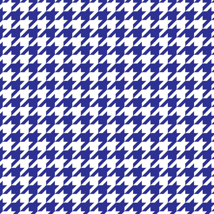 CORNFLOWER HOUNDSTOOTH / WHITE - Waterproof woven fabric