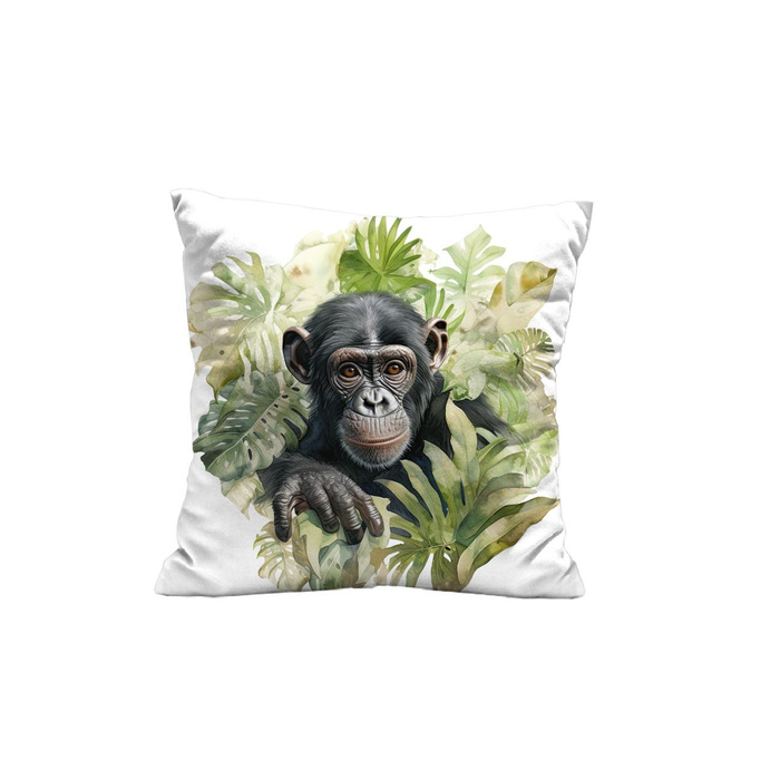 PILLOW 45X45 - WATERCOLOR MONKEY - Panama 220g - sewing set