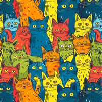ANIMALS WZ.7 - looped knit fabric