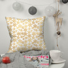 GOLDEN PAPER SNOWFLAKES (WHITE CHRISTMAS) - Cotton woven fabric