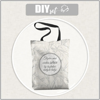 SHOPPER BAG -  Trzeba mieć wielkie serce, by kształcić małych ludzi / birds - Cotton woven fabric - sewing set