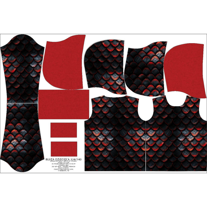 KID'S HOODIE (ALEX) - ANIMAL SKIN pat.11 - sewing set