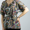 BLUZKA TYPU KIMONO - AKWARELOWE KWIATY wz. 3 - zestaw do uszycia XXL-XXXL