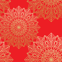 MANDALA pat. 5 / red