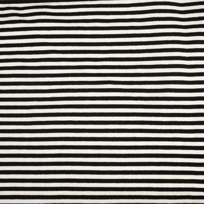 STRIPES WHITE / BLACK 0,5cm x 0,5cm - Viscose jersey