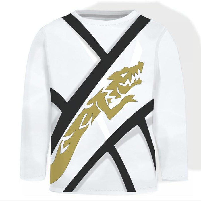 LONGSLEEVE - BÍLÝ  NINJA - single jersey (134/140)