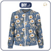 DAMEN BOMBERJACKE (KAMA) - WHITE FLOWERS M. 4 - Nähset L