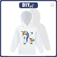 KINDER HOODIE (ALEX) - DABBING EINHORN - Nähset