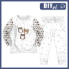 CHILDREN'S PAJAMAS " MIKI" - BEARS / brown (CITY BEARS) - Elastic cotton knit fabric (110/116)